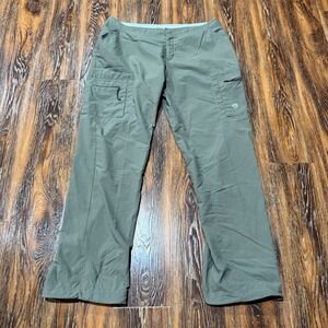 Mountain Hardwear Womens OL2328 Olive Green Nylon Cargo Hiking Pants Size 14 Reg